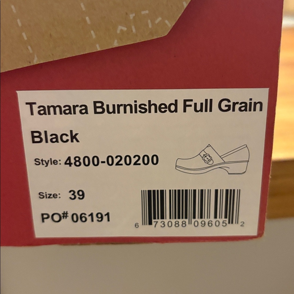 Dansko Tamara black leather buckle clogs 39 - Picture 12 of 13